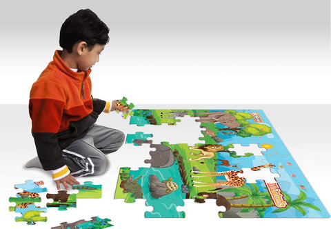 Large Size Wooden Puzzle Wooden for Kids 16PCs Jigsaw Puzzle School Educational Toys Gifts for Children - Big Size 45x 30cm