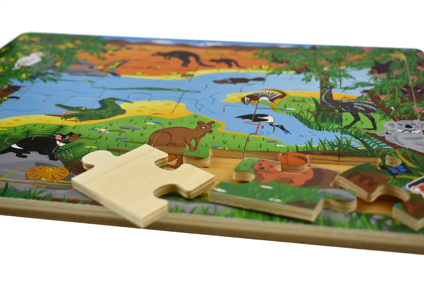 Large Size Wooden Puzzle Wooden for Kids 16PCs Jigsaw Puzzle School Educational Toys Gifts for Children - Big Size 45x 30cm