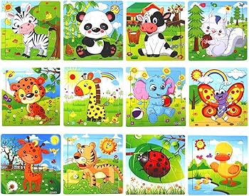 Large Size Wooden Puzzle Wooden for Kids 16PCs Jigsaw Puzzle School Educational Toys Gifts for Children - Big Size 45x 30cm