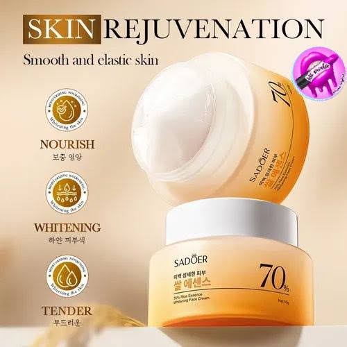Niacinamide Ceramide 70% Rice Essence Whitening Face Cream 50g