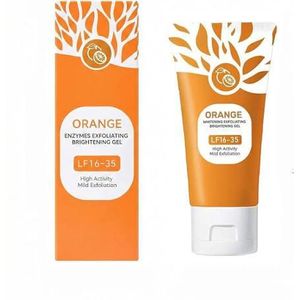 Orange Enzyme Exfoliating & Brightening Cream, formulated to gently remove dead skin cells and brighten complexion without harsh scrubs helps in hyperpigmentation in dark areas such as underarms, knee