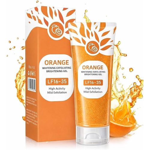 Orange Enzyme Exfoliating & Brightening Cream, formulated to gently remove dead skin cells and brighten complexion without harsh scrubs helps in hyperpigmentation in dark areas such as underarms, knee