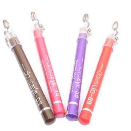 4pcs Colour Blocking Waterproof Eye And Lip Liner Pencils Jumbo Davis Eyeliner view 3