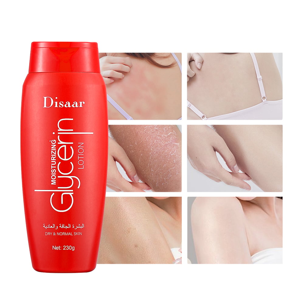 DISAAR Glycerin Body Lotion for Sensitive Skin - Non-Greasy Intensive Moisturizer, 230g, Hydrates & Nourishes Dry Skin for Men and Women