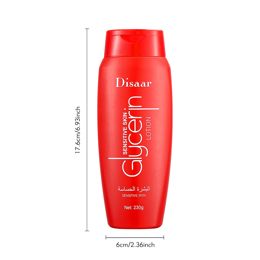 DISAAR Glycerin Body Lotion for Sensitive Skin - Non-Greasy Intensive Moisturizer, 230g, Hydrates & Nourishes Dry Skin for Men and Women