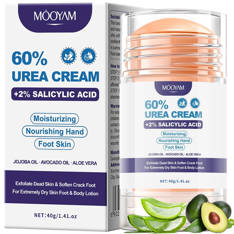 Urea 60% Cream Stick for Moisturizing, Repairing, Exfoliating, and Nourishing Cracked Skin on Hands & Feet