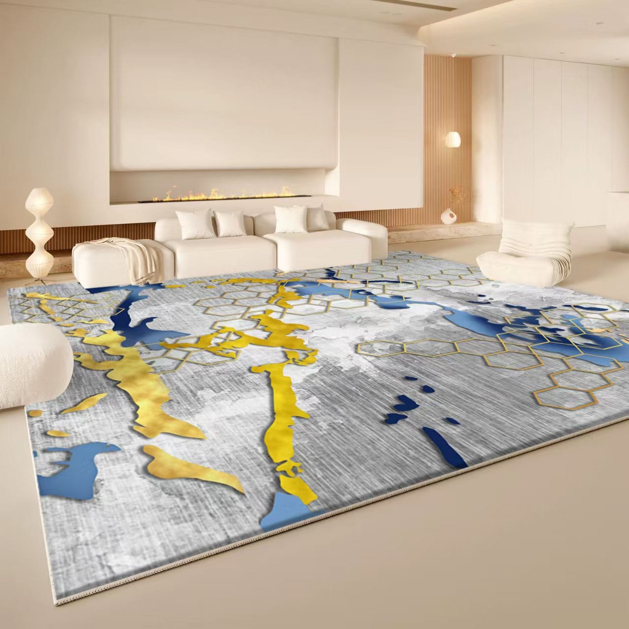 [KILIMALL SPECIAL OFFERS] High Quality 7*10 Luxurious 3D Carpet for Living Room Bedroom Mat Indoor Washable Floor Home and Decor Mat Size 7x10