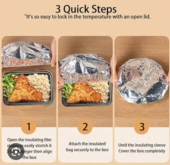 Reusable 10pcs Aluminum film foil  food covers. Heavy Duty Thermal Elastic Plate & Bowl Covers for Food Storage, Meal Prep, Picnics, and BBQ – Eco-Friendly Plastic Wrap Alternative. Aluminum foil bowl