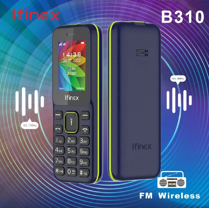 NEW IFINEX B310 TRIPLE SIM THREE-3 SIM CARD BIG TORCH KABAMBE/KATULULU/MULIKA MWIZI/BUTTON FEATURE PHONE