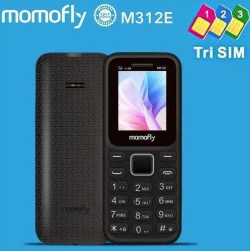 MOMOFLY M312E SCREEN 1.77’’ TRIPLE SIM 3 SM CARD SLOTS WIRELESS FM TORCH LIGHT 5C BATTERY KABAMBE KATULULU/BUTTON MOBILE PHONE ON OFFER 1 YEAR WARRANTY
