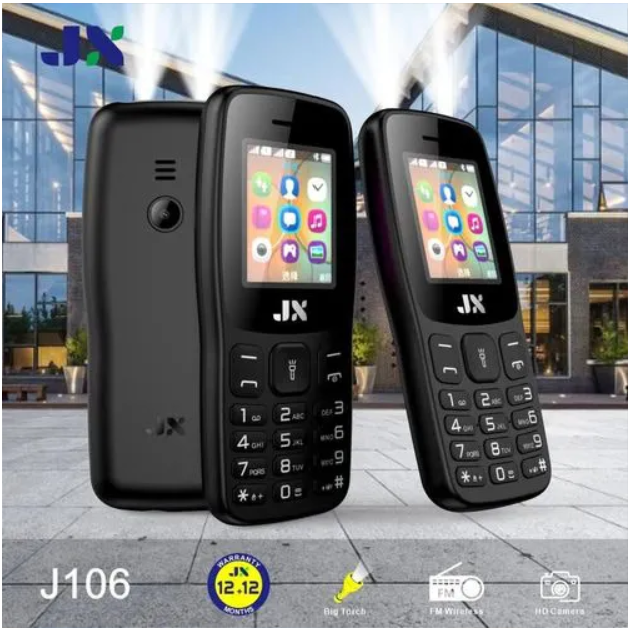 (LIMITED OFFER) JX J106 BIG TORCH, BATTERY 1500MAH WIRELESS FM, SCREEN DISPLAY 1.77" KABAMBE/KATULULU/MULIKA MWIZI/BATTON/FEATURE PHONE.