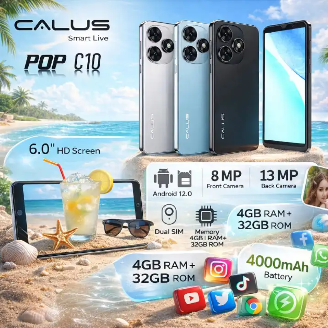[NEW ARRIVAL] CALUS POP C10 SCREEN 6’’ BATTERY 4000MAH STORAGE 32GB ROM+4GB RAM DUAL SIM CAMERA FRONT:8MP+BACK 13MP FACE UNLOCK ANDROID 12 FACE UNLOCK NEW SMART PHONE ON OFFER 1 YEAR WARRANTY