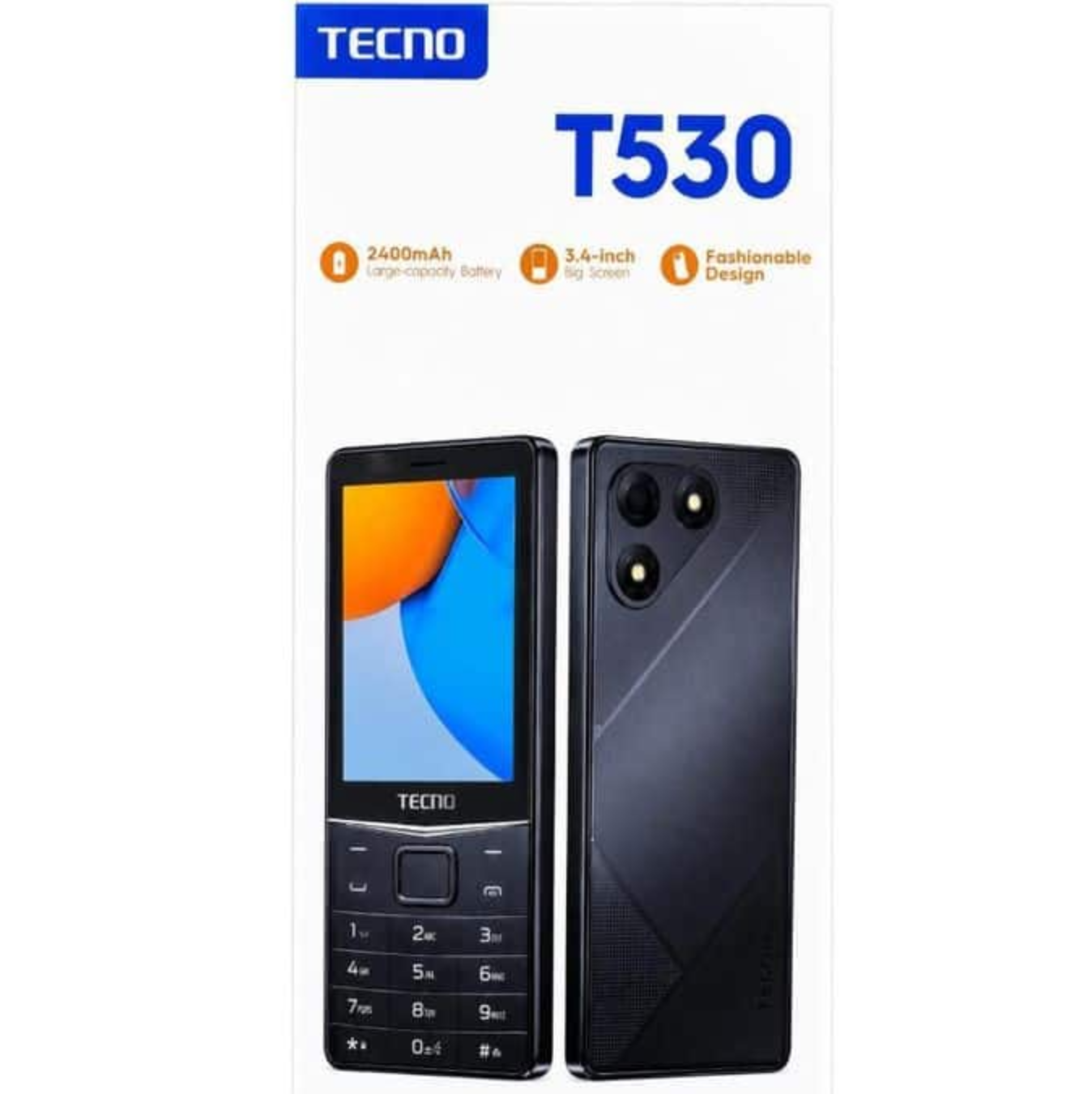[NEW ARRIVAL] TECNO T530 LARGE CAPACITY BATTERY 2400MAH BIG SCREEN 3.4’’ FM RADIO CAMERA DUAL SIM FLASH LIGHT KABAMBE KATULULU MULIKA MWIZI BUTTON MOBILE PHONE ON OFFER