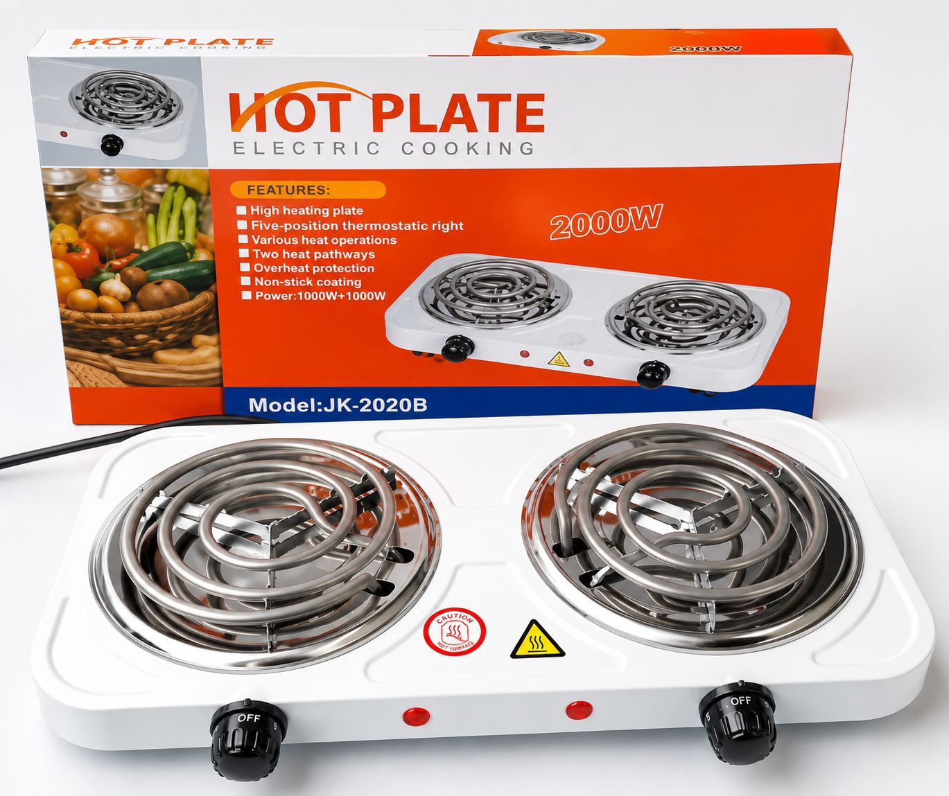 🔥 Double Hot Plate Electric Cooker – 2000W 🔥 Cook conveniently anywhere with this powerful double hot plate electric cooker. Perfect for homes, hostels, offices, camping, and backup cooking needs