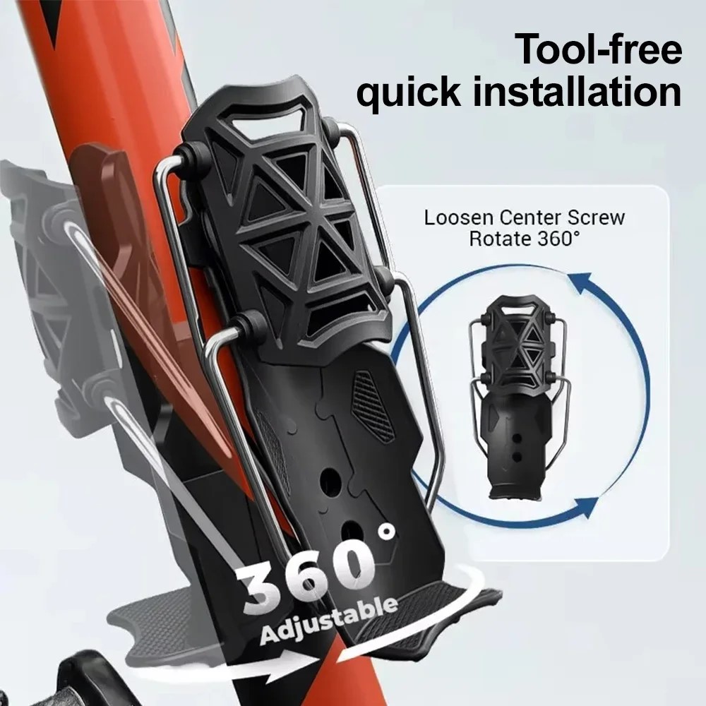 Universal 360° Rotation Bike Cup Holder for MTB Road Cycling Motorcycle Motorbike Adjustable Handlebar Mount Water Bottle Cage
