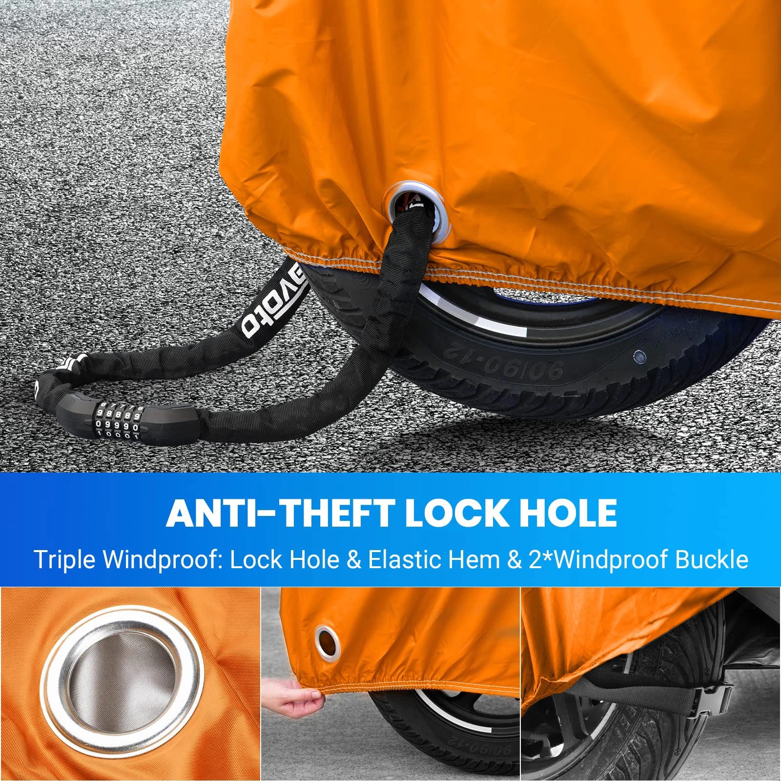 Motorcycle Cover Protection Outdoor Exterior Anti UV Sun Snow Rain Winter Summer Windproof Dustproof Waterproof Accessories