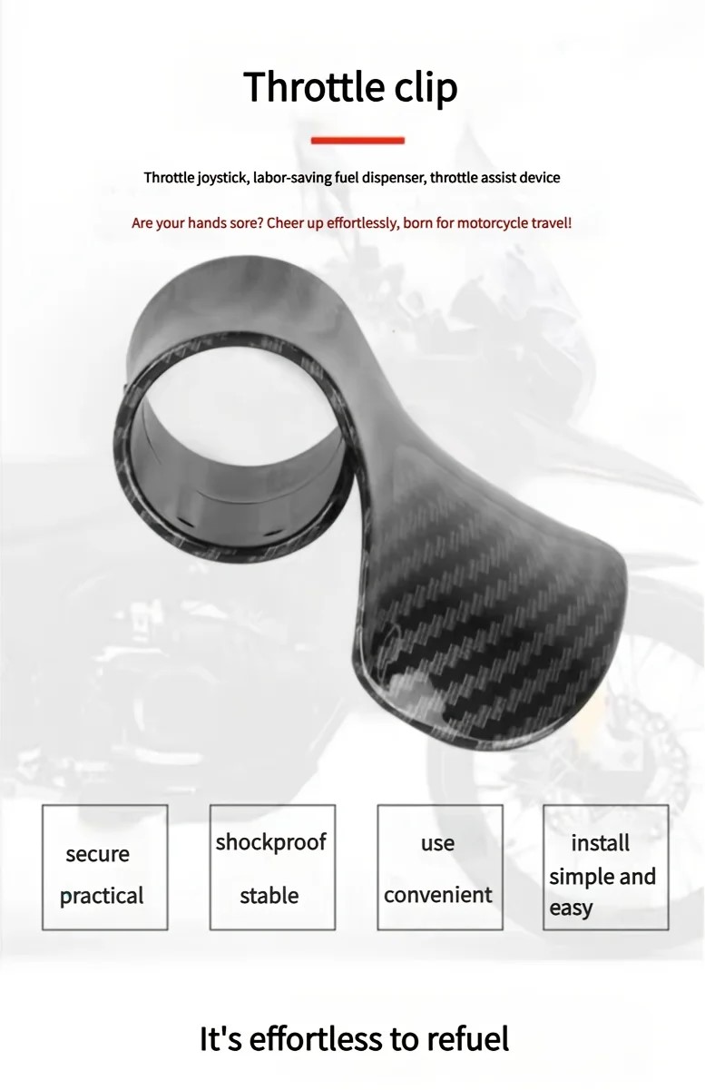Universal Motorcycle Throttle Grip Motorcyle Cruise Control Cruise Assist Hand Rest Control Grips Accelerator Handlebar Assis