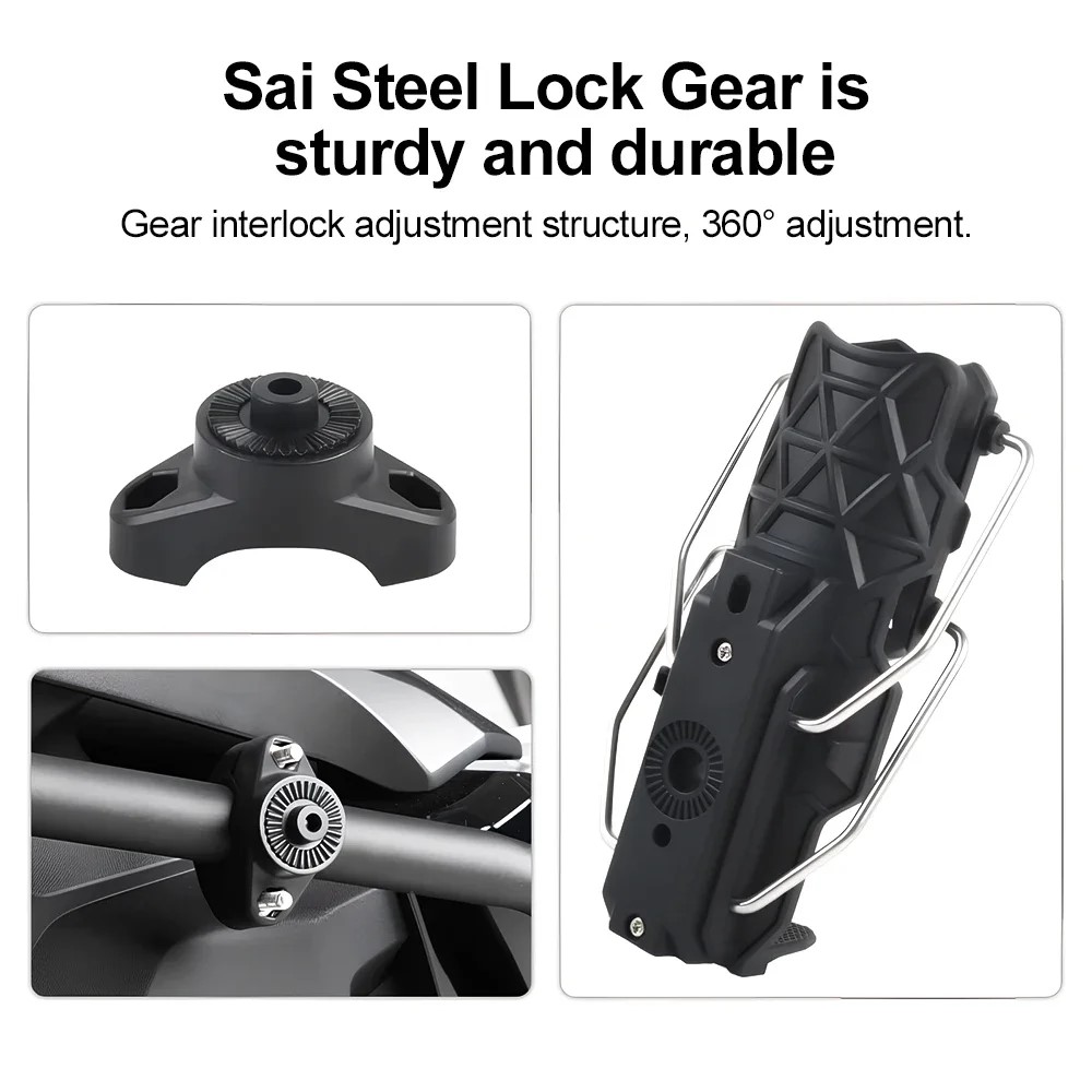 Universal 360° Rotation Bike Cup Holder for MTB Road Cycling Motorcycle Motorbike Adjustable Handlebar Mount Water Bottle Cage