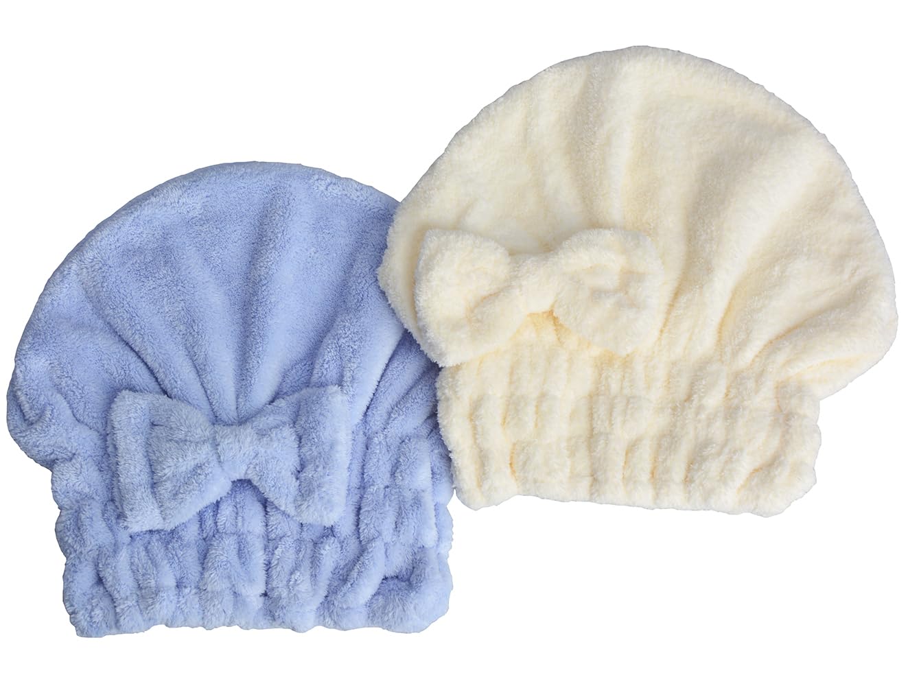 Microfiber Hair Drying Towels Head wrap with Bow-Knot Shower Cap Hair Turban hairWrap Bath Cap for Short or Curly Long & Wet Hair Gift for Women