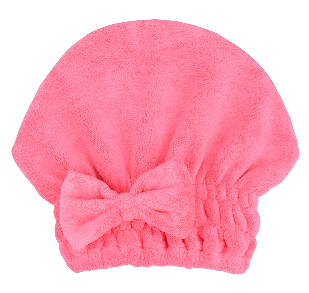 Microfiber Hair Drying Towels Head wrap with Bow-Knot Shower Cap Hair Turban hairWrap Bath Cap for Short or Curly Long & Wet Hair Gift for Women
