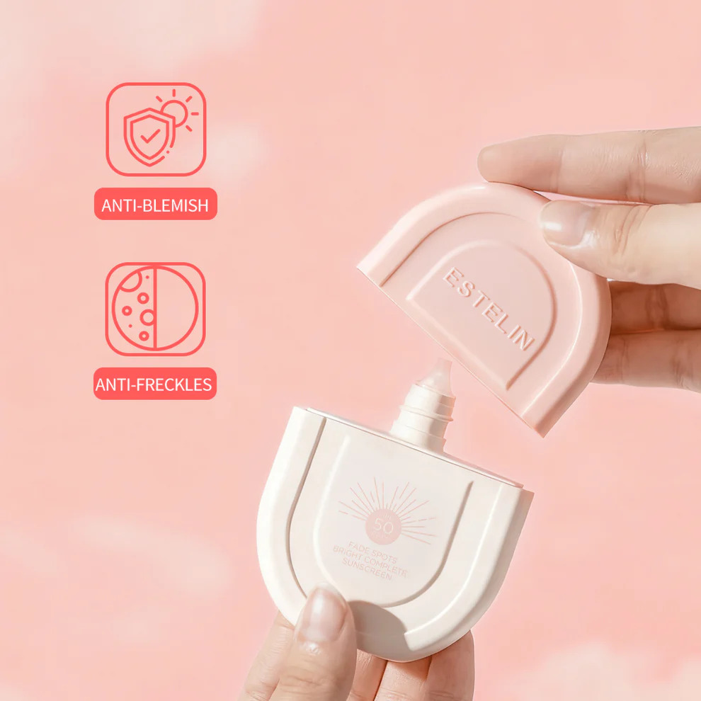 Estelin Fade Spot Bright Complex Sunscreen SPF 50-  Formulated with niacinamide and roseship oil for a White Cast-Free Finish