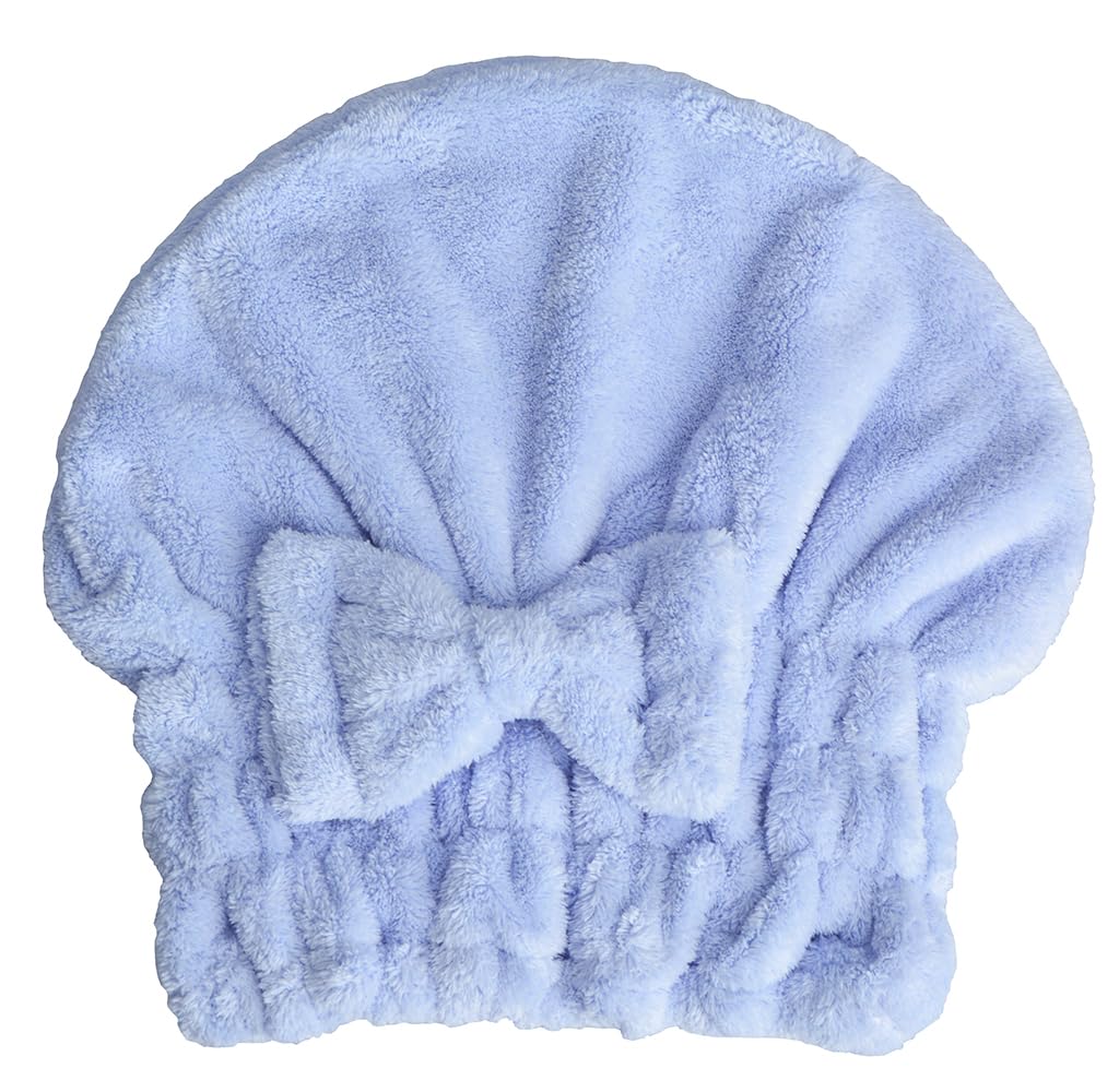 Microfiber Hair Drying Towels Head wrap with Bow-Knot Shower Cap Hair Turban hairWrap Bath Cap for Short or Curly Long & Wet Hair Gift for Women