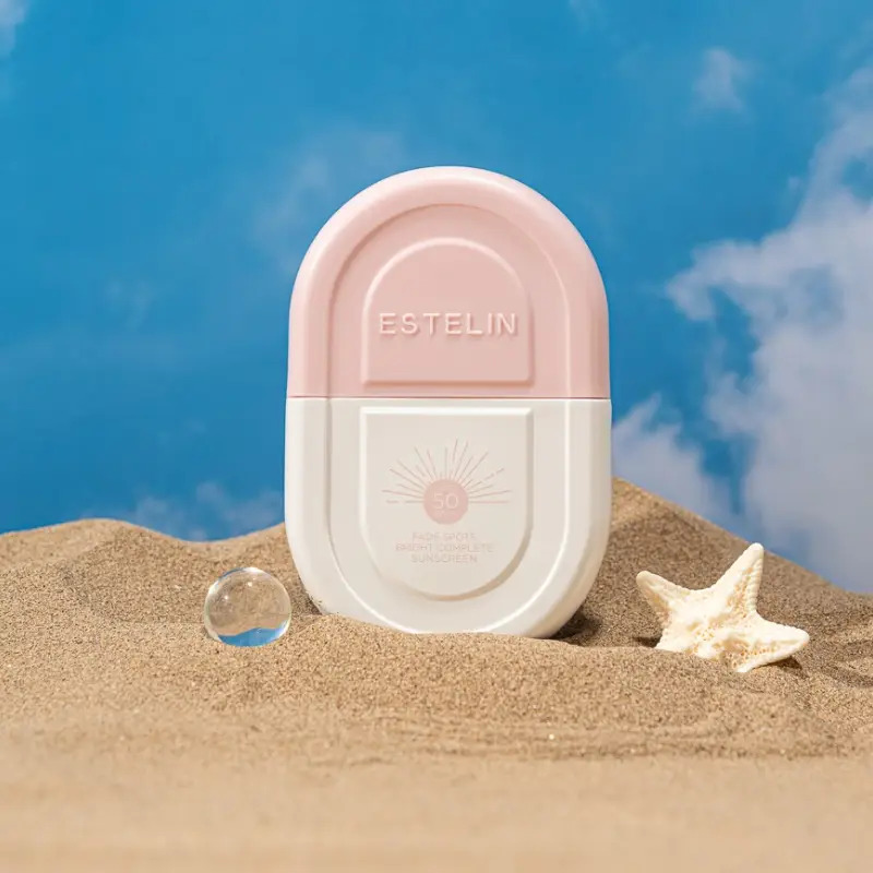 Estelin Fade Spot Bright Complex Sunscreen SPF 50-  Formulated with niacinamide and roseship oil for a White Cast-Free Finish
