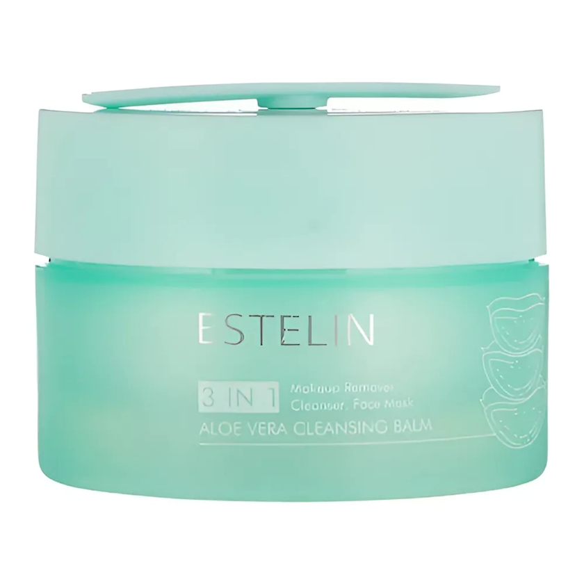 ESTELIN 3-In-1 makeup remover,cleanser, face mask-Aloe Vera Soothing and Moisturizing Cleansing Balm