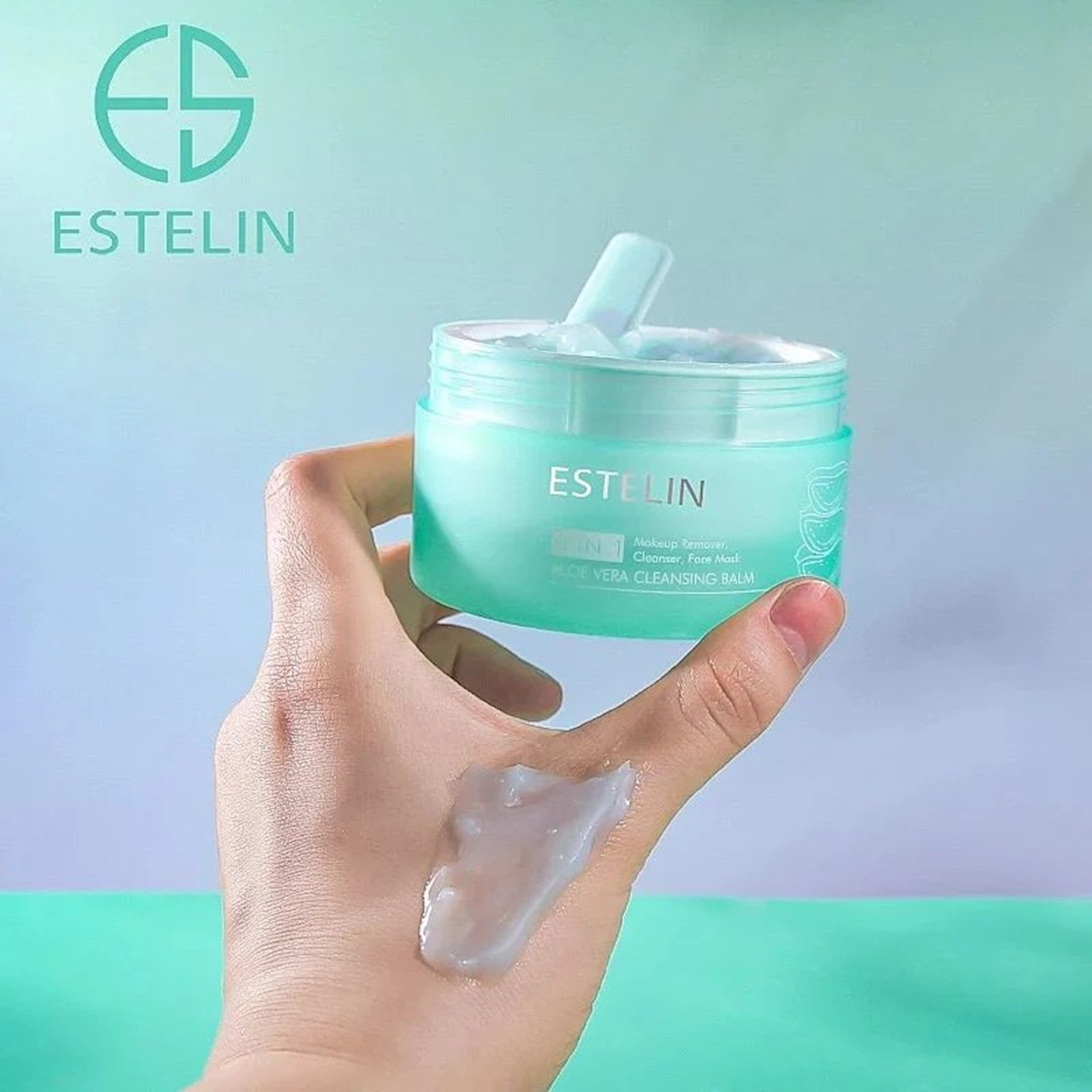 ESTELIN 3-In-1 makeup remover,cleanser, face mask-Aloe Vera Soothing and Moisturizing Cleansing Balm