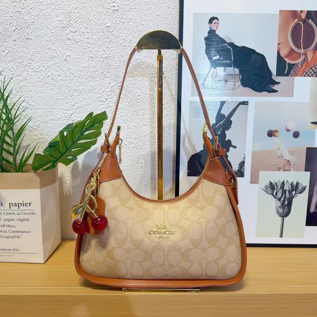 Women’s Trendy Casual Shoulder Bag Fashion Ladies Coach Handbag Stylish Everyday Purse Versatile Shoulder Crossbody Bag for Shopping Travel Office and Daily Wear