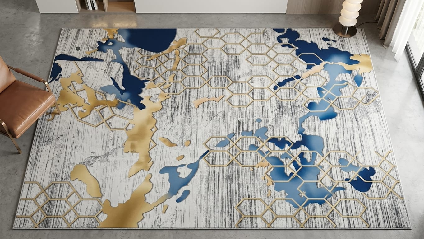 7×10 ft Woven 3D Carpet. Perfectly balancing modern artistry with everyday functionality, this large-format area rug 7×10 ft Woven 3D Carpet. Perfectly balancing modern artistry with everyday function