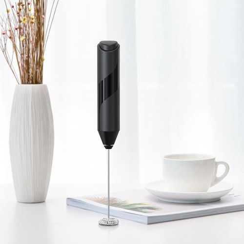 Milk Frother Handheld Battery Powered Foam Maker Frother Wand, Drink Mixer with Stainless Steel Whisk for Coffee, Matcha, Lattes, Cappuccino