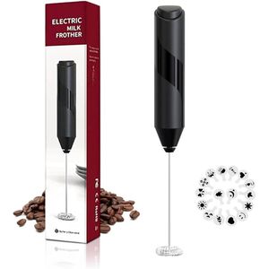 Milk Frother Handheld Battery Powered Foam Maker Frother Wand, Drink Mixer with Stainless Steel Whisk for Coffee, Matcha, Lattes, Cappuccino