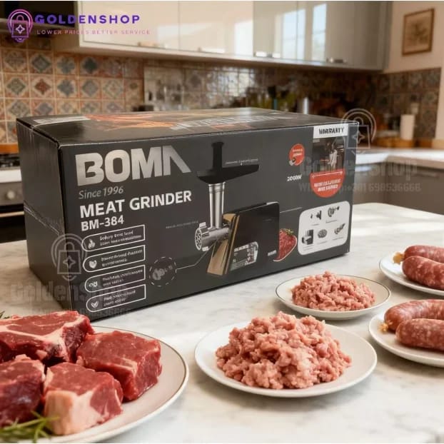 5-in-1 Electric Meat Grinder 2000W Heavy Duty Stainless Steel Mincer Machine, Sausage Stuffer with Kubbe, Slicing, Shredding and Tomato Juicing Kits for Home Kitchen Food Preparation