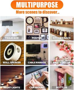 3M Nano Double Sided Tape 3cm Wide Heavy Duty Reusable Mounting Adhesive Tape, Washable Removable Traceless Strong Sticky Tape for Walls, Home, Office, Kitchen and Multipurpose Use