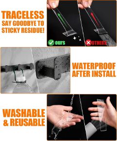 3M Nano Double Sided Tape 3cm Wide Heavy Duty Reusable Mounting Adhesive Tape, Washable Removable Traceless Strong Sticky Tape for Walls, Home, Office, Kitchen and Multipurpose Use