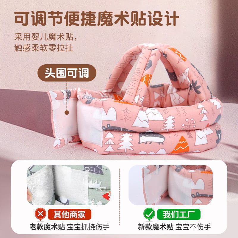 Baby Head Protector Helmet, Soft Safety Cushion Hat for Babies Learning to Walk, Protective Head Guard for Toddlers During Crawling, Standing and Early Walking, Comfortable Adjustable Baby Safety Gear