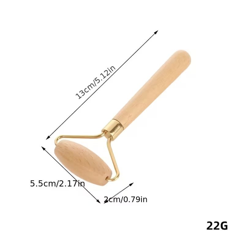 Wooden Face and Body Massage Roller, Handheld Ball Facial Massager for Eyes, Neck and Body, Relaxation Massage Stick for Facial Care, Gentle Rolling Massage and Everyday Wellness at Home