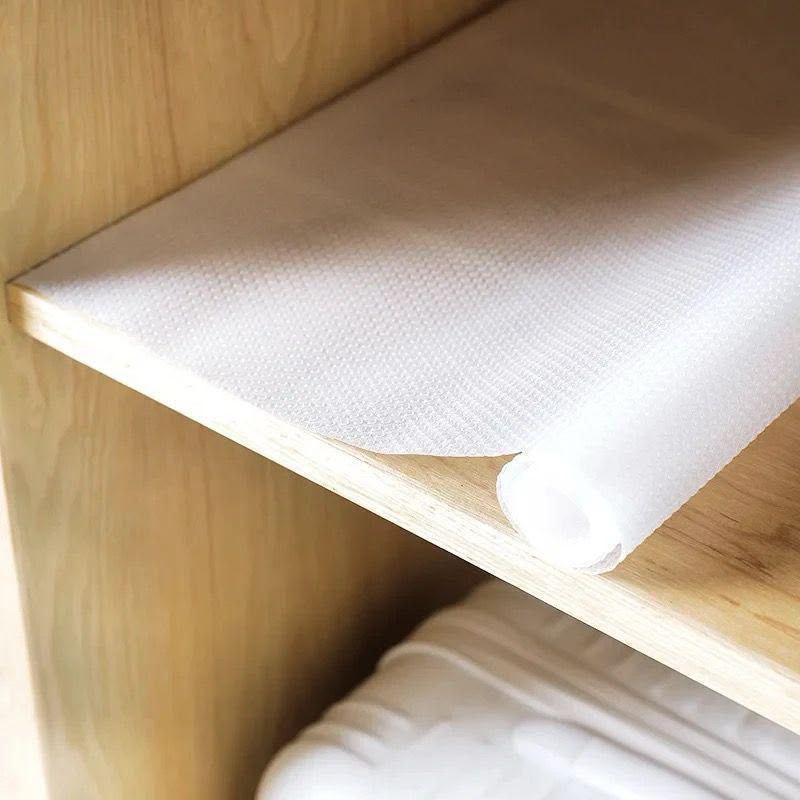 Clear Kitchen Drawer Liner Mat, Oil Proof Moisture Resistant Cupboard Shelf Liner, Non-Slip Protective Storage Mat for Cabinets, Drawers, Shelves, Kitchen Counters and Home Organization