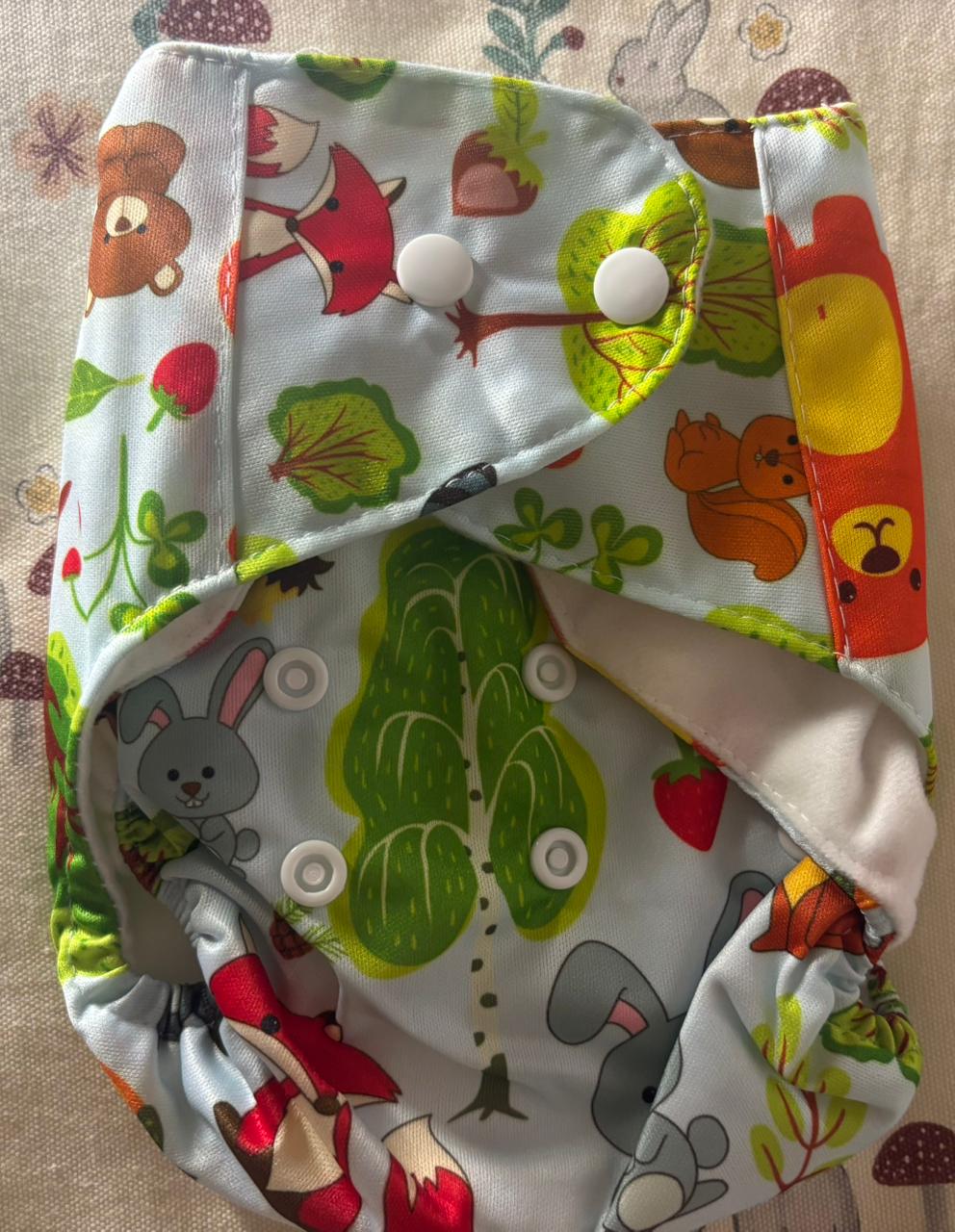 Quality Unisex Washable Cloth Diapers with 3PCS Cotton Inserts | Eco-Friendly Reusable Nappies for Babies | Adjustable Fit for 0–2 Years