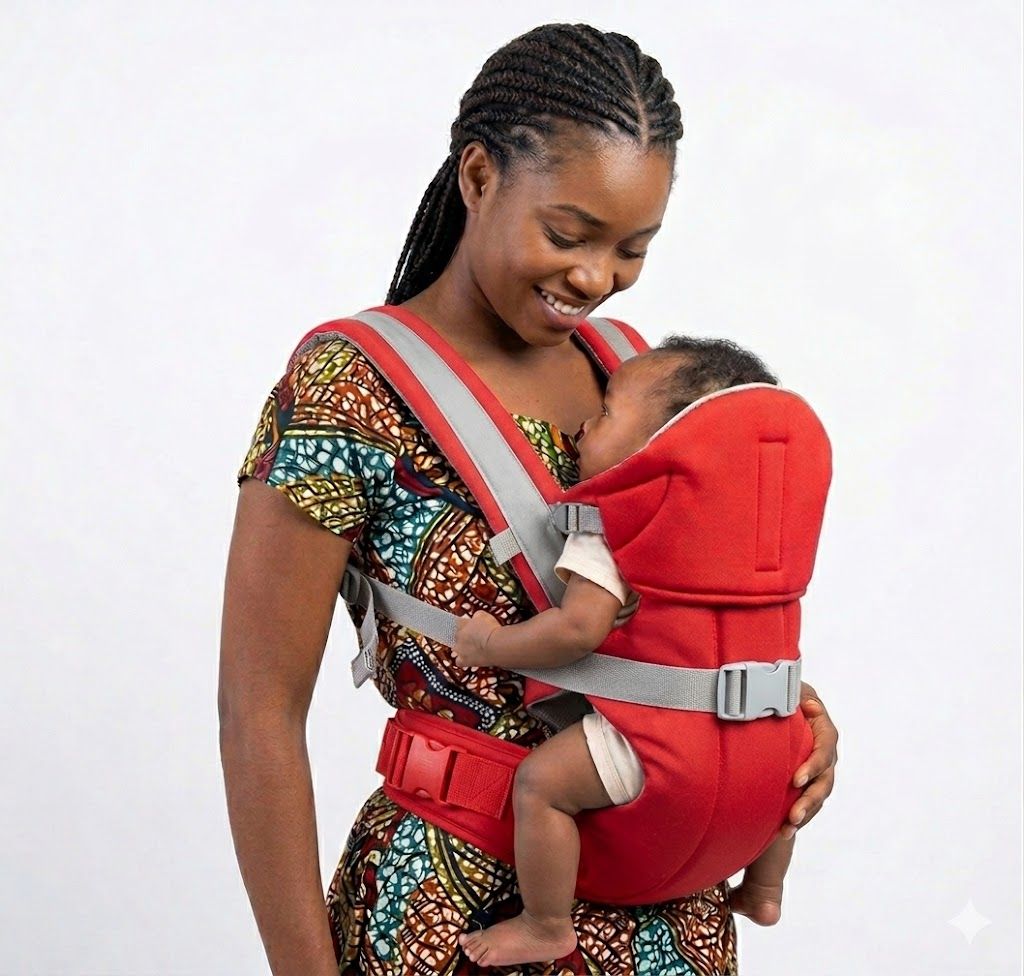 Baby Carrier with Hood for Newborns – Adjustable, Breathable, and Ergonomic Front & Back Baby Sling for Comfort and Support