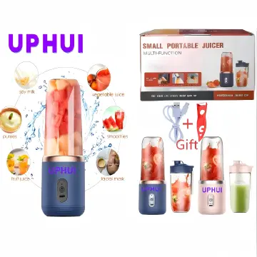 UPHUI Certified Products Blender For Shakes And Smoothies Portable Mixer Fruit Juicer USB Rechargeable With 6 Blades Handheld Blenders For Sports Travel And Outdoors Small Electric Mini Blender