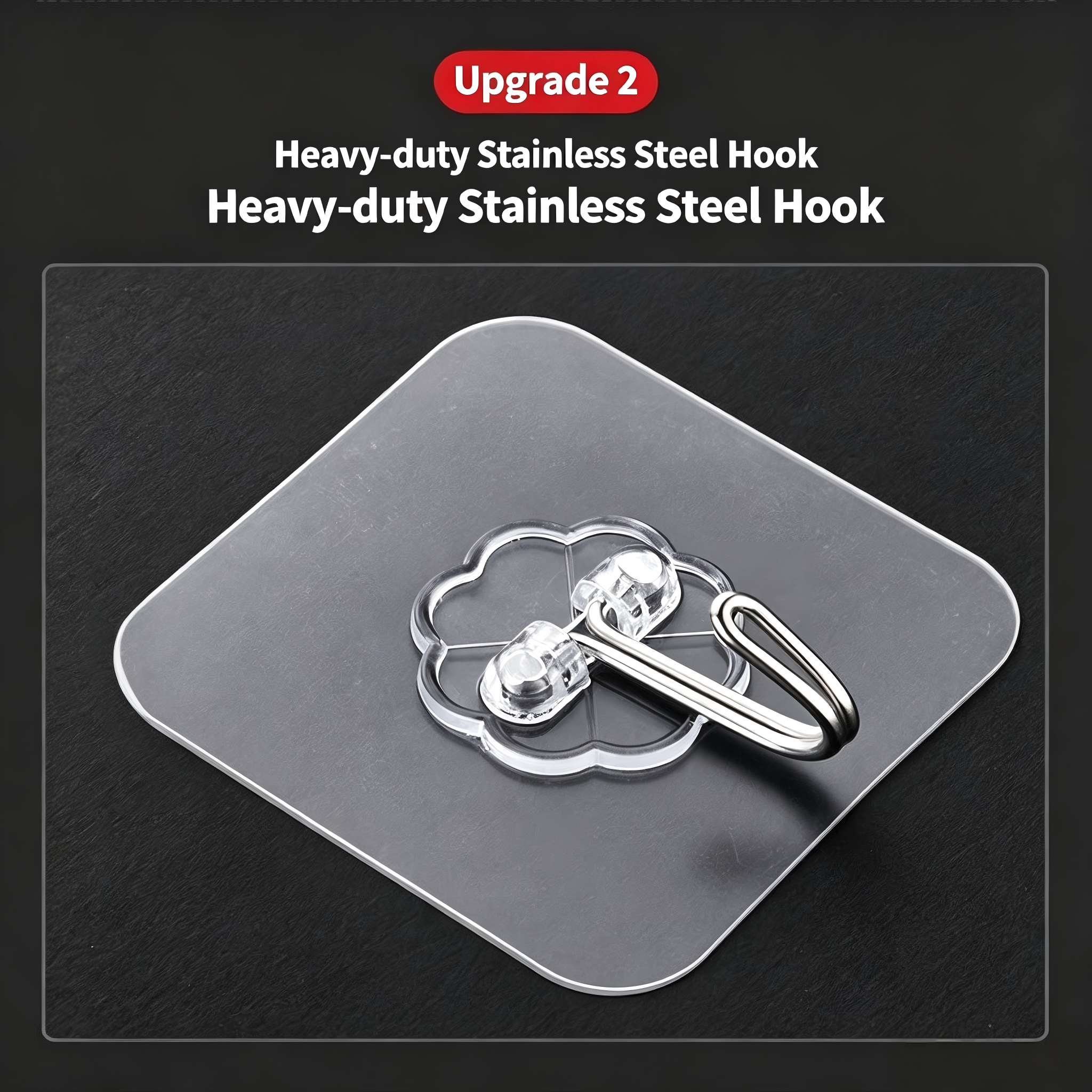 UPHUI Extra Large 10Pcs Set Of Household Hooks Without Punching Strong Wall Gelcoat Hooks Wall Hanging Hooks Bathroom Shower Outdoor Kitchen Door Waterproof Sticky Hooks