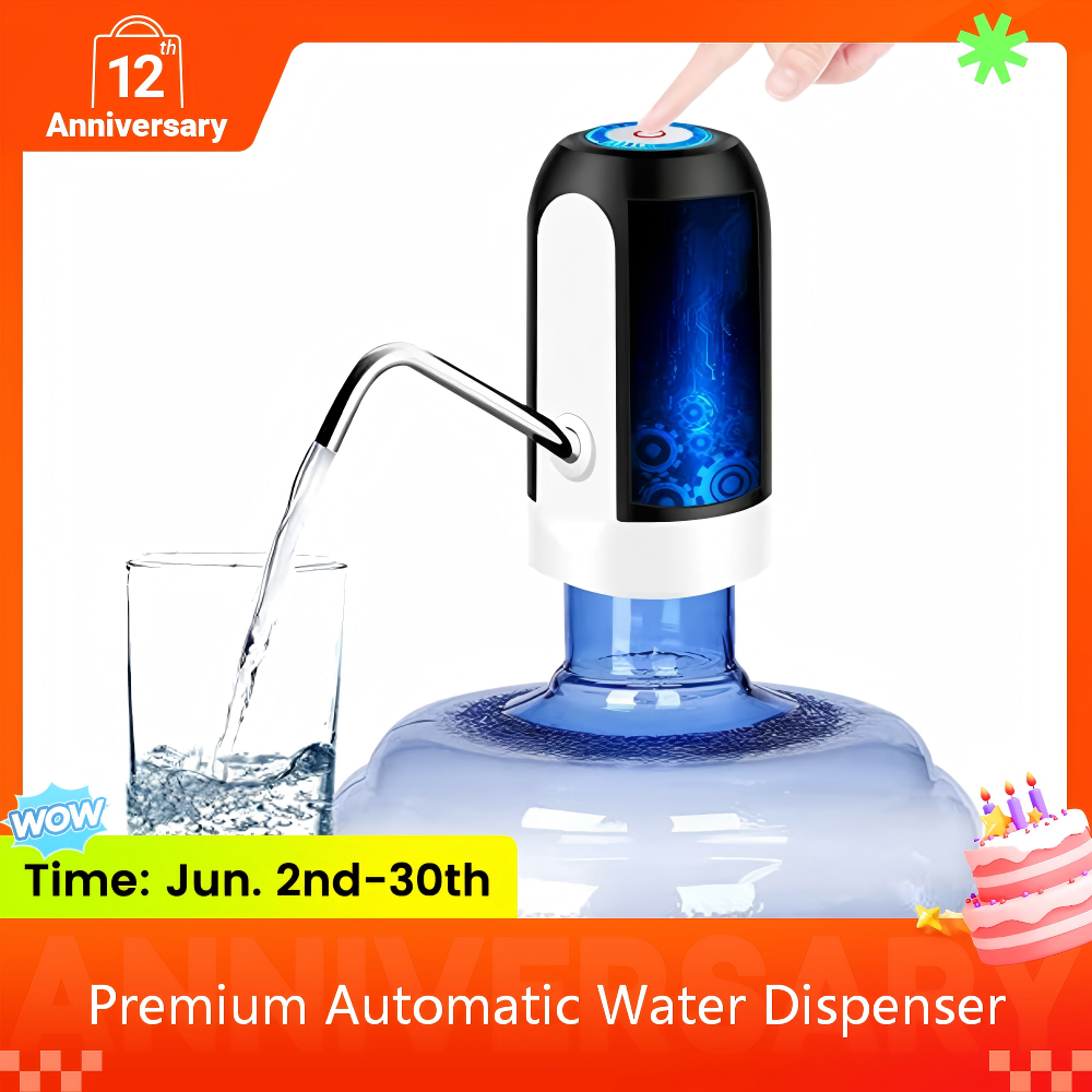 UPHUI Water Extractor Automatic Water Bottle Pump USB Rechargeable Electric Water Bottle Filler Dispenser Portable Universal Water Bottle Pump With Switch For Home Kitchen Office Camping