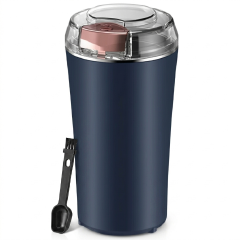 UPHUI Electric Coffee Grinder Spice Grinder Coffee Bean And Vanilla Grinder Equipped With A Brush Spoon And One Button Stainless Steel Grinding Suitable For Vanilla Peanut Grain And Bean Grinding