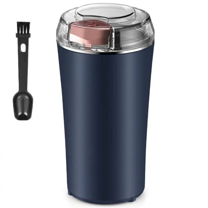 UPHUI Electric Coffee Grinder Spice Grinder Coffee Bean And Vanilla Grinder Equipped With A Brush Spoon And One Button Stainless Steel Grinding Suitable For Vanilla Peanut Grain And Bean Grinding