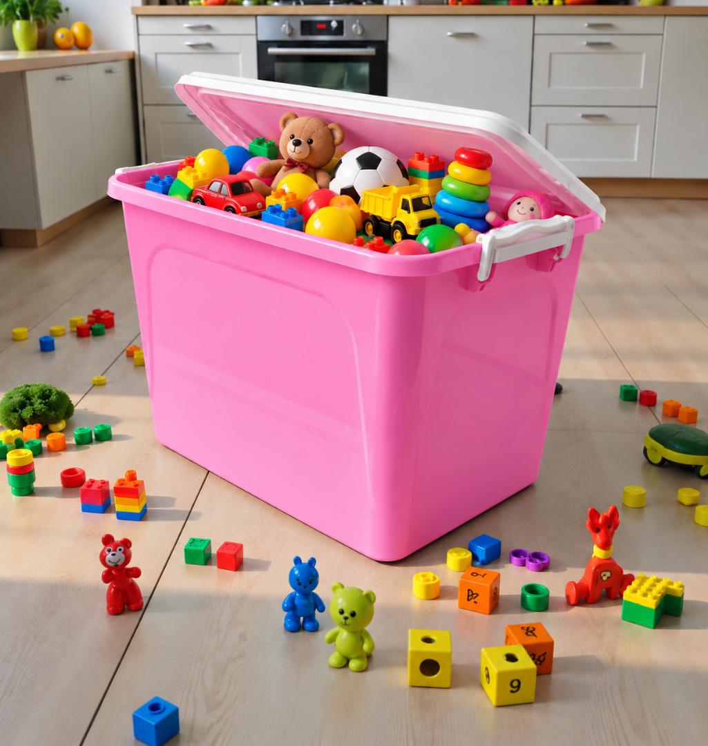 Kids Storage Well Toy Organizer – Large Children’s Toy Storage Container with Lid