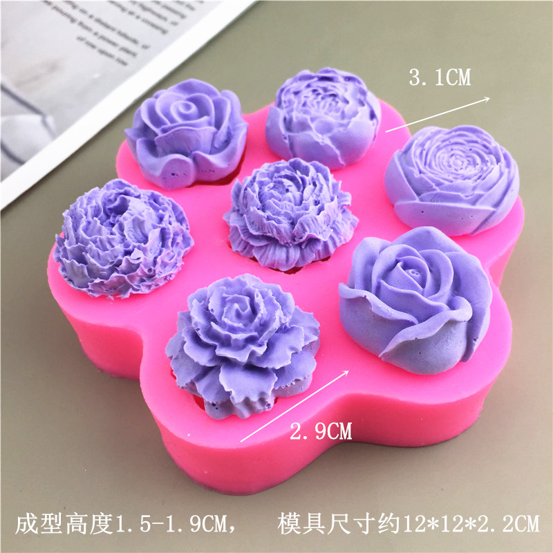 Elegant Rose & Peony Fondant Chocolate Mold – DIY Mother’s Day Silicone Baking Decor