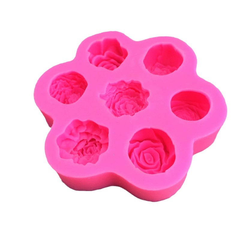 Elegant Rose & Peony Fondant Chocolate Mold – DIY Mother’s Day Silicone Baking Decor
