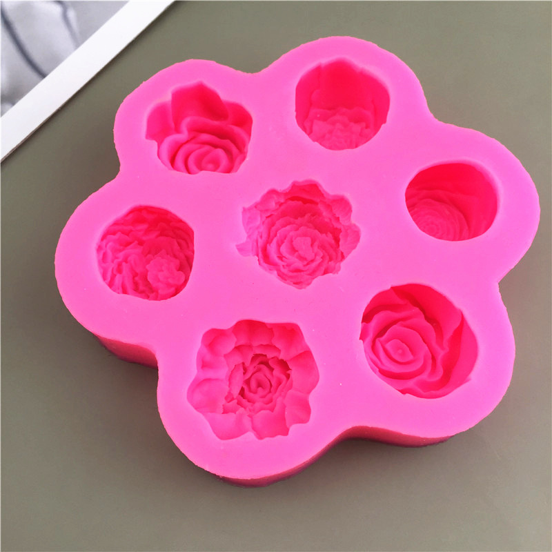 Elegant Rose & Peony Fondant Chocolate Mold – DIY Mother’s Day Silicone Baking Decor
